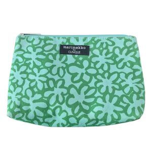 Marimekko x Clinique Green Floral Makeup Bag